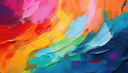 Vibrant Abstract Art Explosion Rough Textures and Bold Colors Illuminating a Stunning Acrylic Masterpiece, Creating an Emotional Palette of Energy and Expression