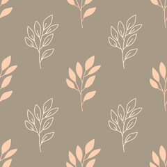 Seamless leaf pattern design for all types of fabrics and print or wallpaper	