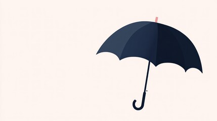 Simple black umbrella illustration