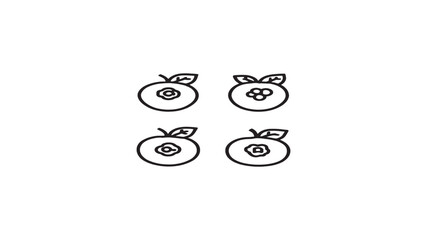 Blueberry line art illustration with intricate details and modern design