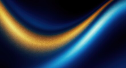 Fototapeta premium Abstract blue and gold wave background with smooth gradient effect design