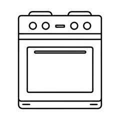 oven line art vector on white background