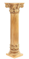 Obraz premium Classical Column: A majestic golden classical column stands tall, showcasing its intricate design and timeless architectural elegance, symbolizing strength, stability, and enduring beauty.