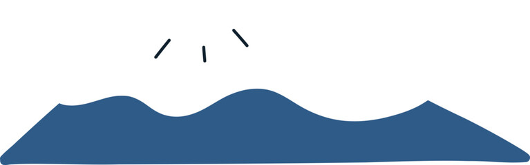 Wide Snow Capped Mountain Illustration