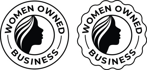 Women Owned Business Logo – Female Entrepreneur Vector Badge