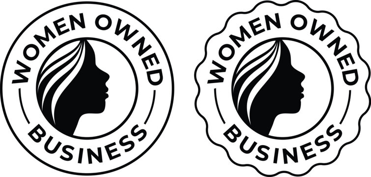 Women Owned Business Logo – Female Entrepreneur Vector Badge