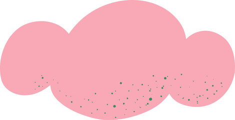 Abstract Cloud Shape with Dotted Texture