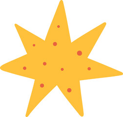 Starburst with Hand Drawn Dots and Lines