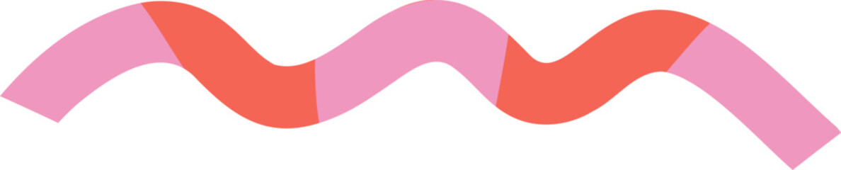 Abstract Red and Pink Wave Shape