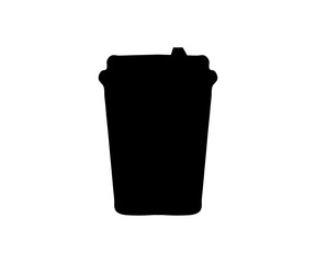 Coffee Cup Silhouette Black Clip Art Icon Design Isolated 