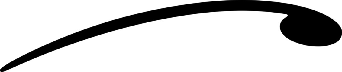 Curved Swirl Line with Bold Tip