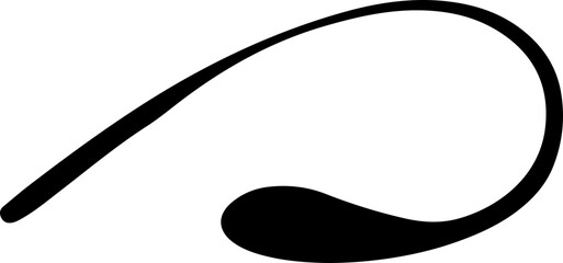 Curled Line Swirl with Minimalist Style