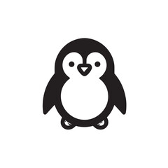 Strong Outline Penguin Vector Logo