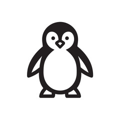 Simple and Bold Penguin Vector Icon