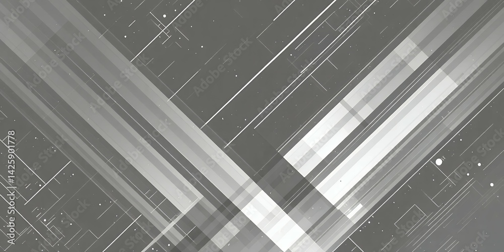 Poster abstract gray background with intersecting lines and subtle light effects creating depth