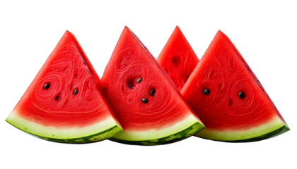 Watermelon Triangles A Summer Fruit Delight isolated on solid white background