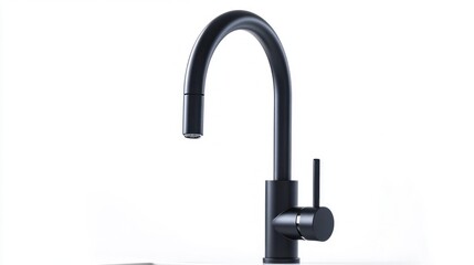 Modern matte black kitchen faucet