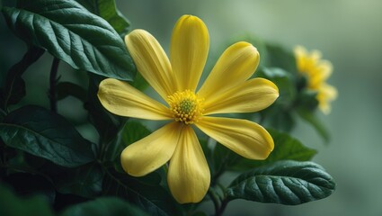 Obraz premium Close-up shot of a yellow flower