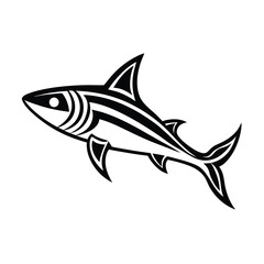 stunning blacktip shark tribal style scaly texture