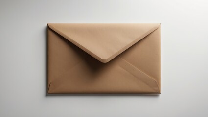 Large white envelope mockup with blank paper for mailing