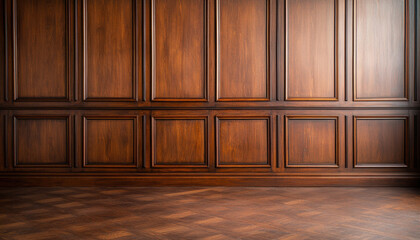 Elegant wooden paneling creates warm and inviting atmosphere, perfect for interior design projects. rich texture and color of wood enhance any space beautifully