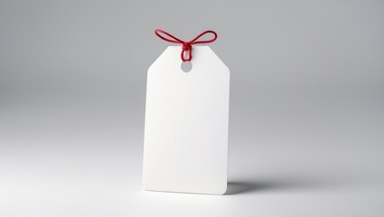 Fototapeta premium Close-up of a blank price tag on background with clipping path