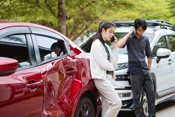 Car accident crash, Cars insurance protection, Claim collision, Auto emergency.