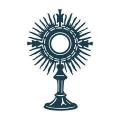 Fototapeta premium Ornate Gold Monstrance: Corpus Christi Toledo - Corpus Christi (Toledo) Monstrance (religious sunburst) in solid gold or silver