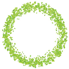 Vector fresh spring green leaves background for greeting card in flat style