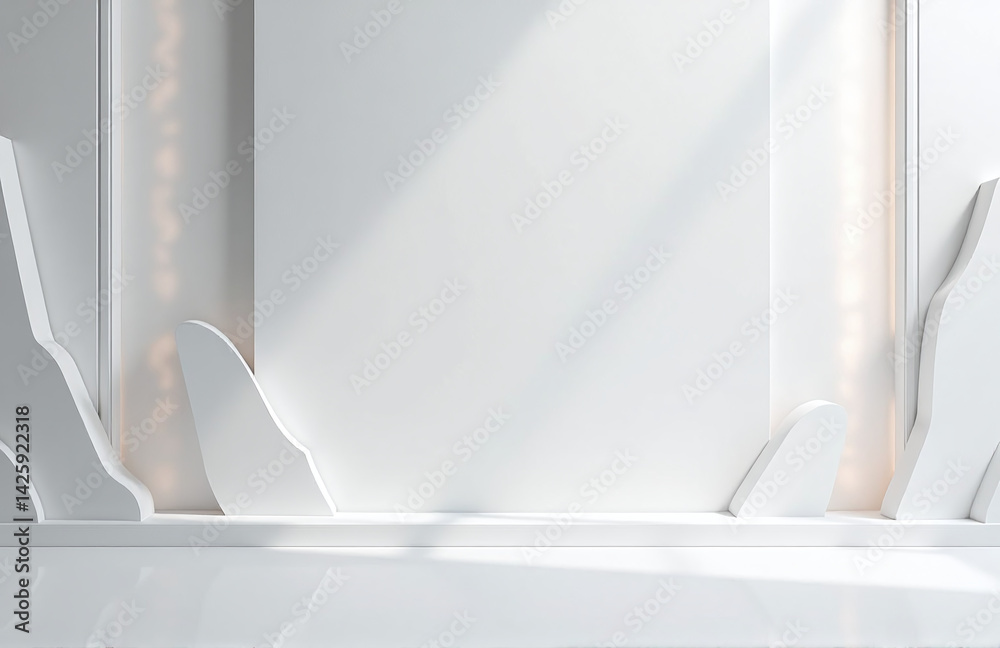 Poster Clean Minimalist Design With Light Geometric Texture And Elegant Backdrop For Corporate Use In A Modern Futuristic Style.