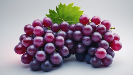 Fototapeta premium White grapes are actually green in color and belong to the fruit cluster of grapes.