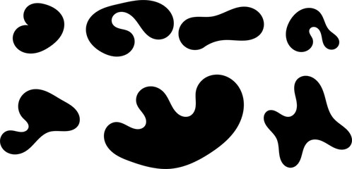 Organic Blob Shapes Set &ndash; Abstract Liquid Wavy Forms Vector