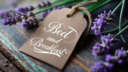 Fototapeta premium Relaxing Vacation Room Featuring Lavender, Flowers, and Blue and Green Accents