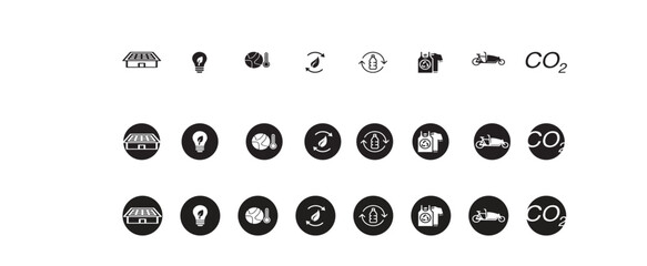 Set of 24 outline Ecology icons set. Nature, environment, recycle flat icon. Vector illustration and with environment, recycle silhouette editable vector isolated 