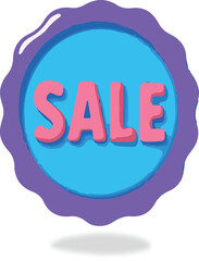 Explosive Sale Tag Bold Star Shaped 3D Icon editable colors