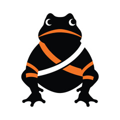 Halloween Frog Cartoon Vector Graphic.
