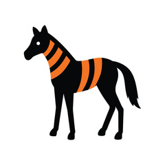 Halloween Horse Bandage Vector Art.
