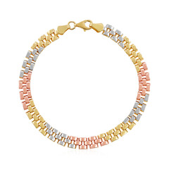 Fototapeta premium golden necklace isolated on white