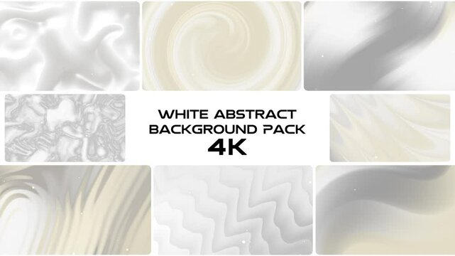 White abstract background pack in 4K, clean and minimal Perfect for modern designs with alternative CSS gradient animations and modern digital visuals