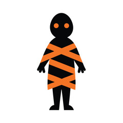 Halloween Scarecrow Wrapped in Bandages Vector Art