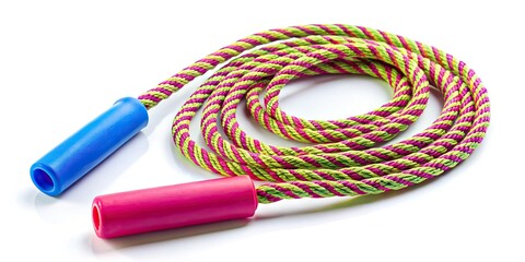 Jump Rope Isolated White Background, Cutout Image, Sport Equipment, Fitness, Exercise, Kids Toy