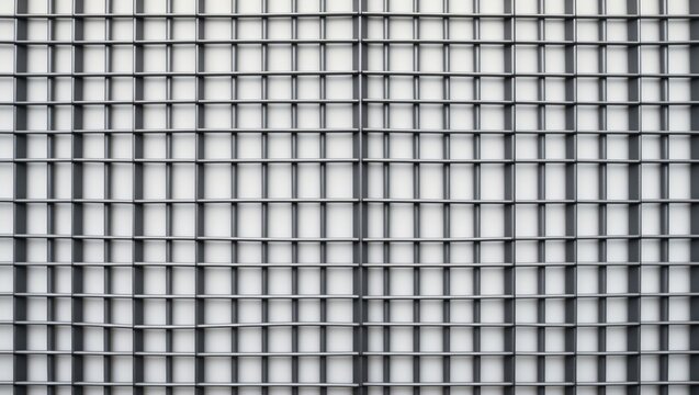 Continuous metal grid pattern for seamless fencing