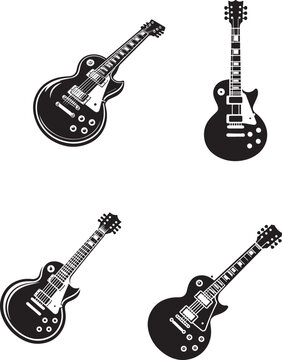 Gibson Les Paul Electric Guitar Vector Illustration