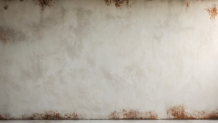 Horizontal wall background featuring white old rusted and corroded metal or steel sheet with an abstract textured metallic vintage industrial look for retro and grungy surface design