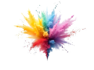 Fototapeta premium Colorful Powder Explosion Background transparent background
