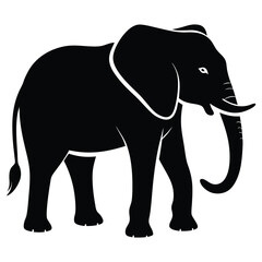 elephant silhouette vector