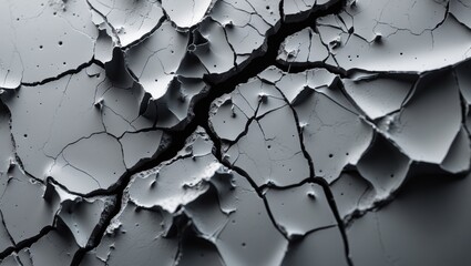 Micrograph of fractured gray cast iron highlighting a prominent central dark line