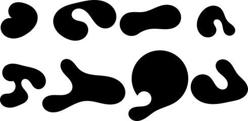 Organic Blob Shapes Set – Abstract Liquid Wavy Forms Vector