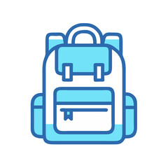 Backpack Icon Representing Hiking or School Gear and Outdoor Adventure
