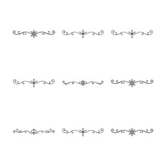 Obraz premium set of calligraphic design elements